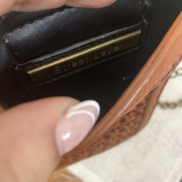 Francesca's Collection‎ Snap Flap Leather Cell Bag Brown Shoulder Bag New - Picture 9 of 13